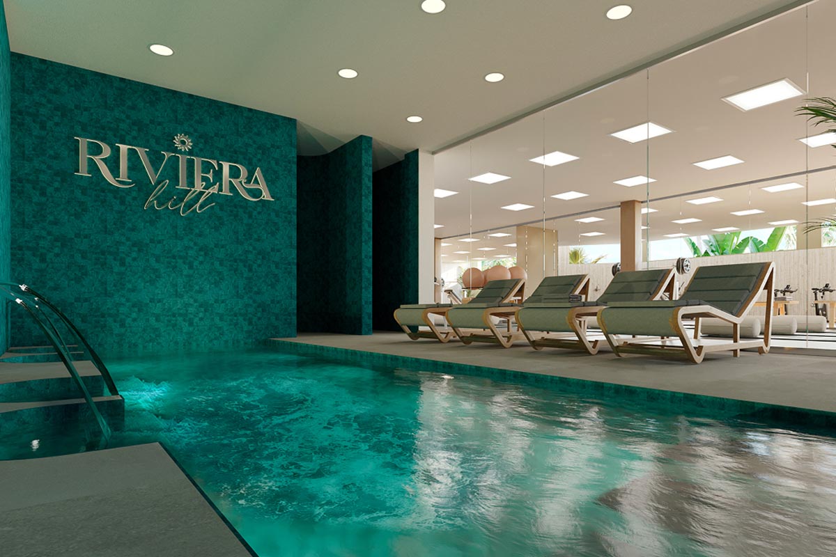 Piscina interior y zona SPA